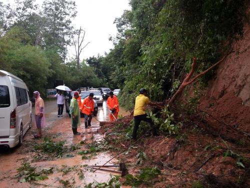 Phuket floods clear, but landslide strikes afore severe weather warning