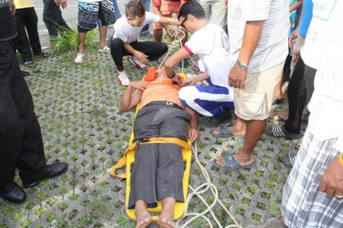 Phuket hotel manager, truck take 50-meter fall