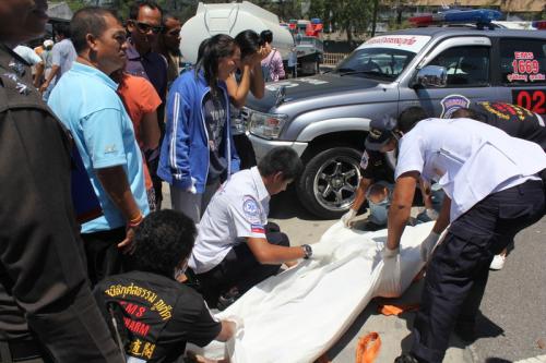 Phuket bus driver found dead, pinned by bus door