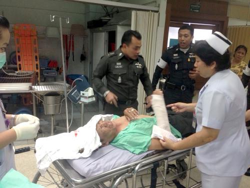 Phuket traffic cop run down by speeding motorcyclist