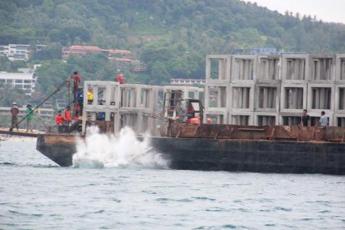 Phuket artificial reef project continues off Kata, Karon bays