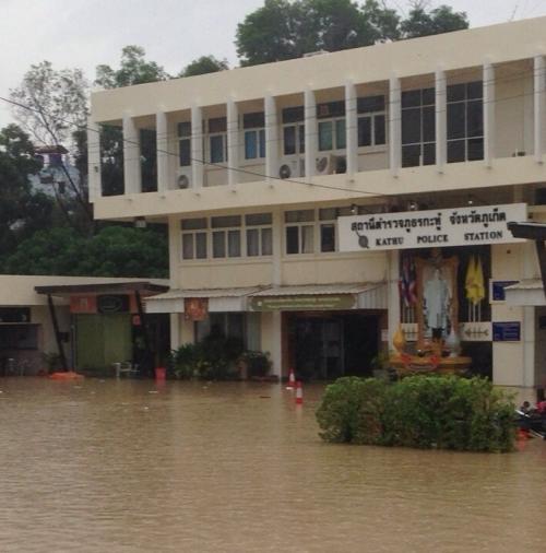 Phuket flood warning issued as Patong hospital, police station access hampered