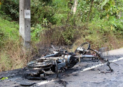 Bikes blazing across Phuket, arson suspected