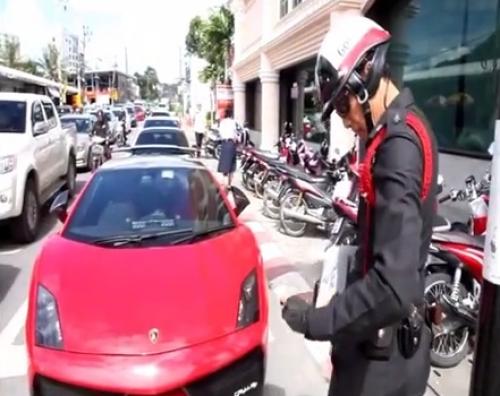 VIDEO REPORT: Phuket police stick it to luxury-car owners