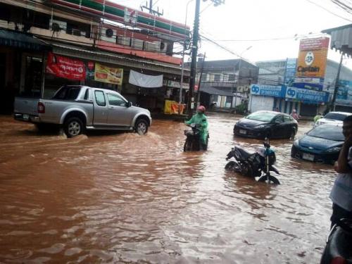 Phuket town hit by flash flood after three-hour downpour