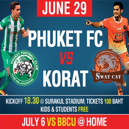 Phuket FC look to skin Korat Swat Cats tonight