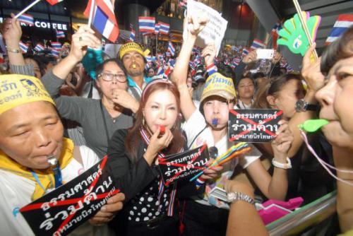 Phuket Gazette Thailand News: Protest whistles still blow; Call for Bt140bn urgent rice loan; Thai English ‘among the worst’