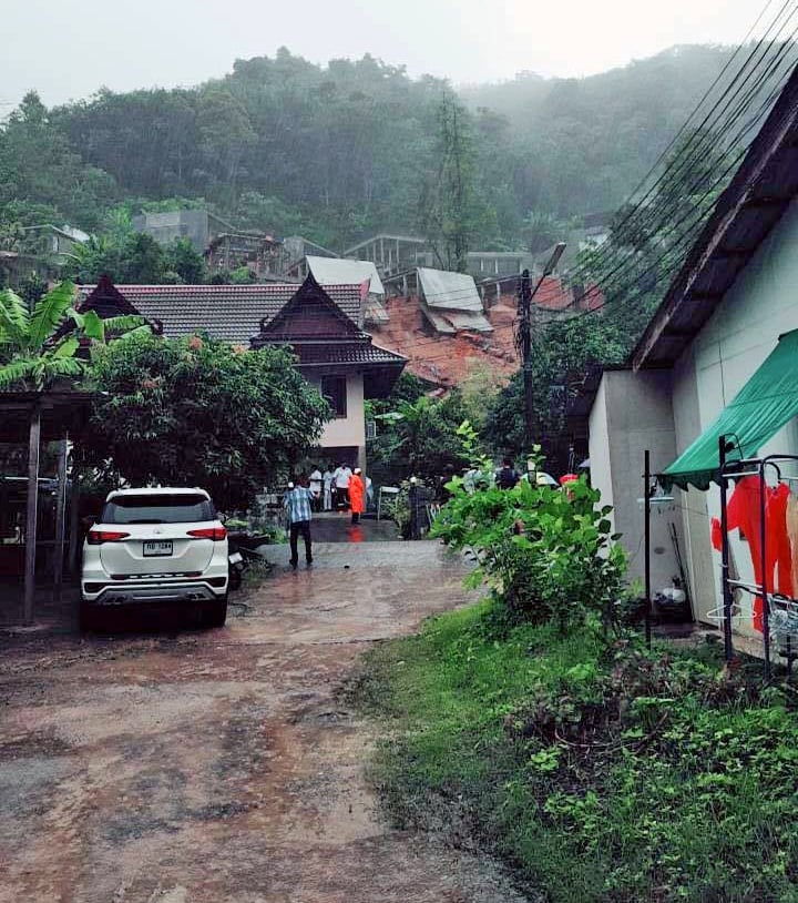 Landslide in Kamala destroys new villa construction