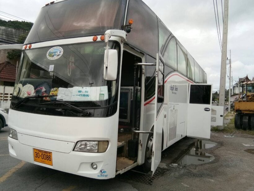 Chinese tour bus catches fire – no injuries