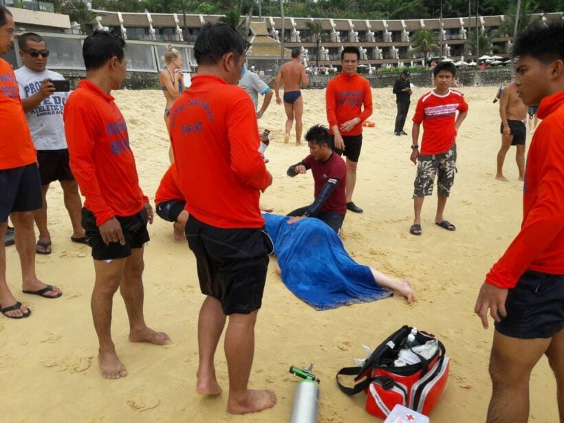 Russian tourists in trouble swimming off Karon Beach