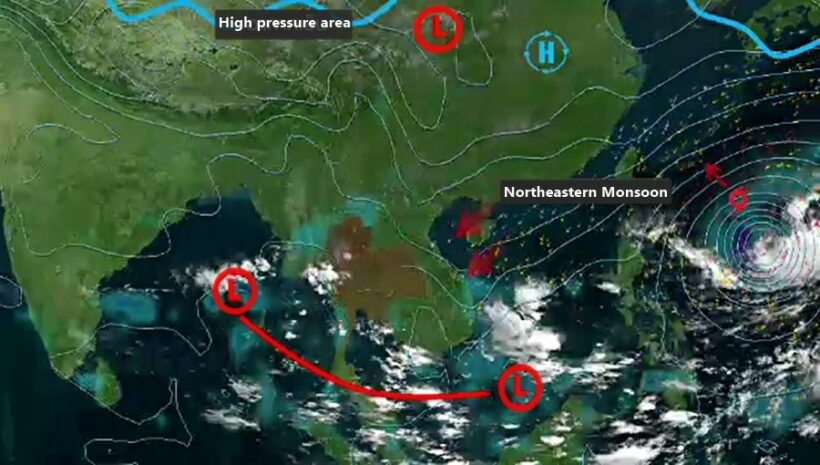 Storm forming over South China Sea and heading our way