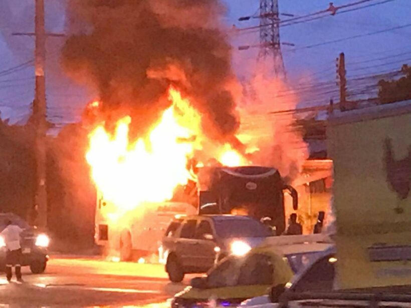 26 Chinese tourists escape bus fire without injury