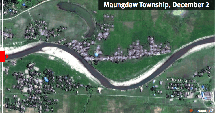 Satellite imagery shows new destruction in Rakhine State