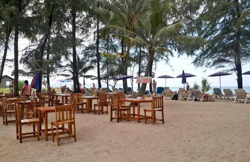 70% of the illegal businesses on Laypang beach cleared. A few remain.