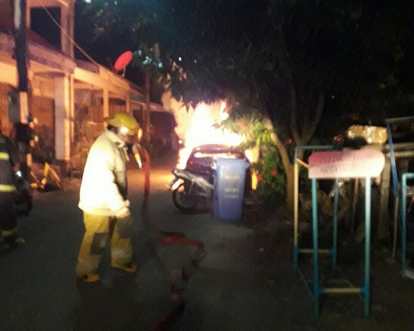 Honda ablaze in Phuket town