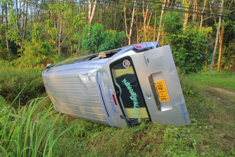 Van crashes near Khao Lak