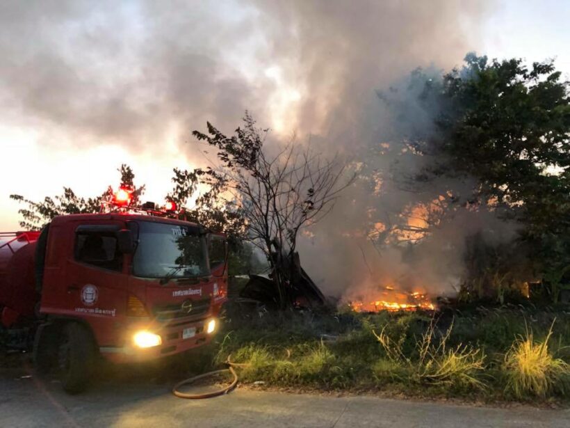 Brush fire destroys old worker’s camp in Kathu