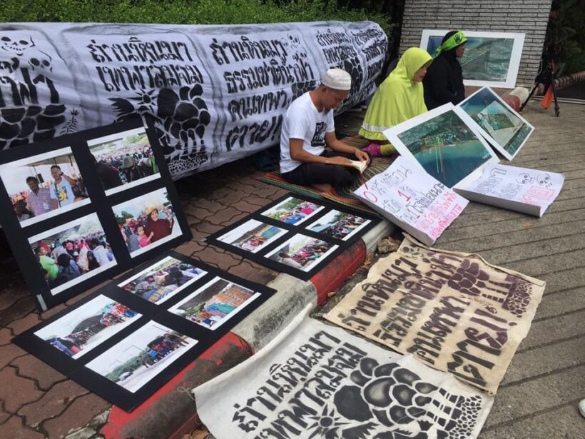 Southern power plant demonstrators vow to continue their protest in Bangkok