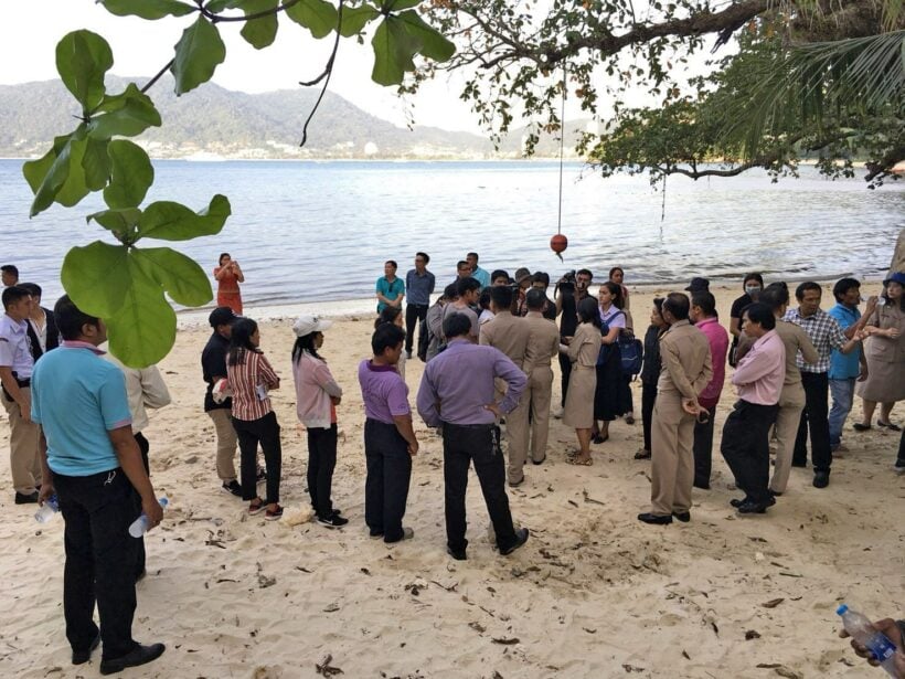 Phuket’s Governor visits Tritrang Beach to inspect action over effluent