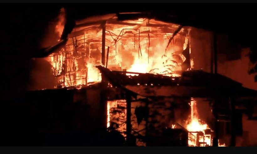 Houses destroyed at Baan Bang Tao School