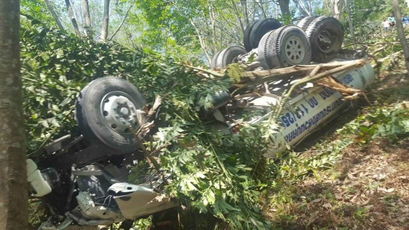 Water truck careers off Patong Hill, killing one