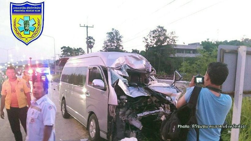 Van carrying Swedish tourists smashes into truck in Phang Nga