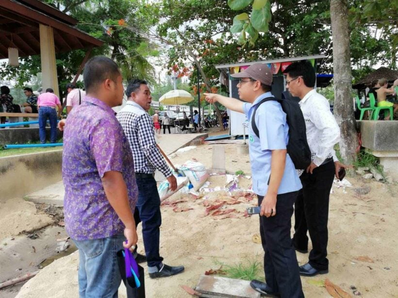 Wastewater flowing into the sea at Krabi