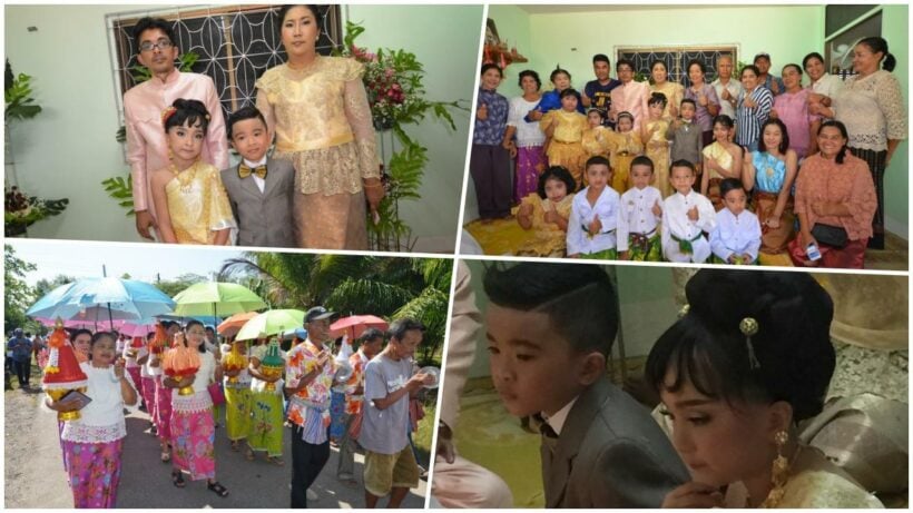 Seven year old Trang Twins marry in a big ceremony