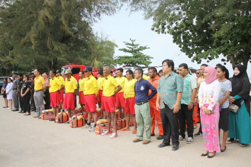 Phuket OrBorJor introduces 34 beach lifeguards for 5 beaches in Thalang