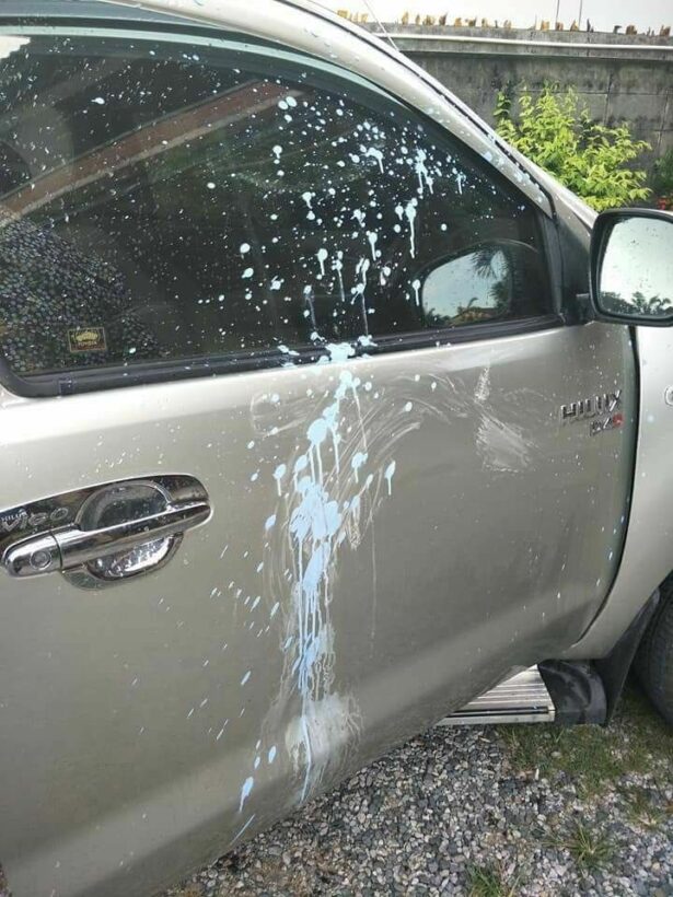 Acrylic paint used for 'splashing' during Songkran in Nai Yang | News by Thaiger