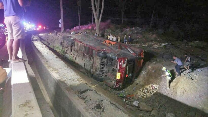 6 killed, 44 injured in another bus crash in Tak | News by Thaiger