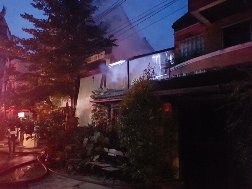 Two escape injures in Patong house fire. Woken up by cat hero.