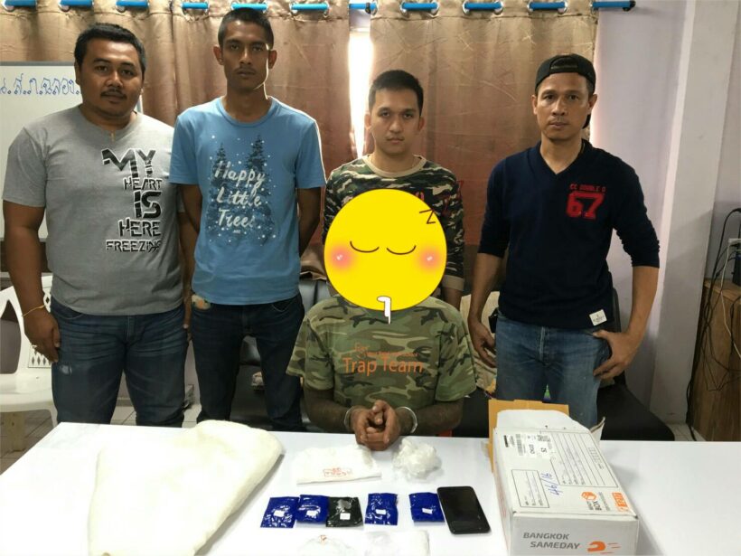 Drug dealer arrested in Phuket parcel drugs and dress delivery