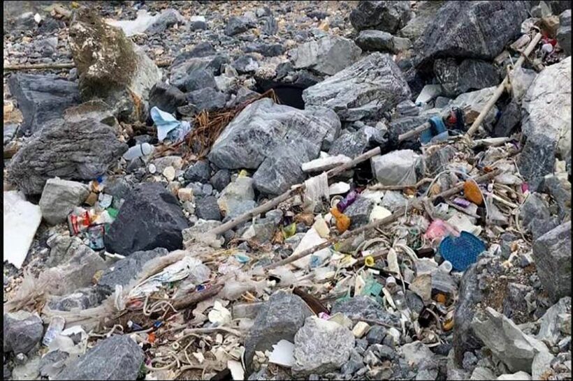 Big boats blamed for trash on Koh Si Chang, Chonburi