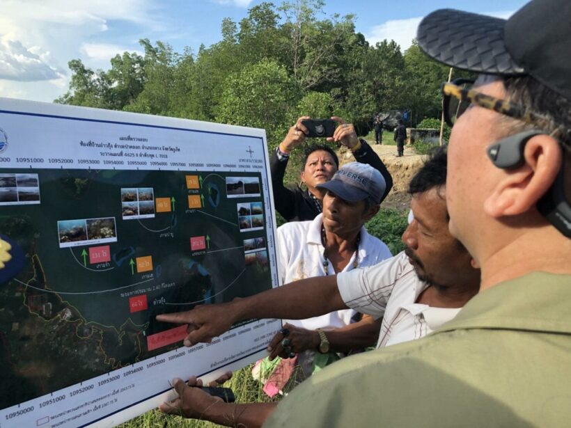 DMCR officials inspect the coral areas in Paklok