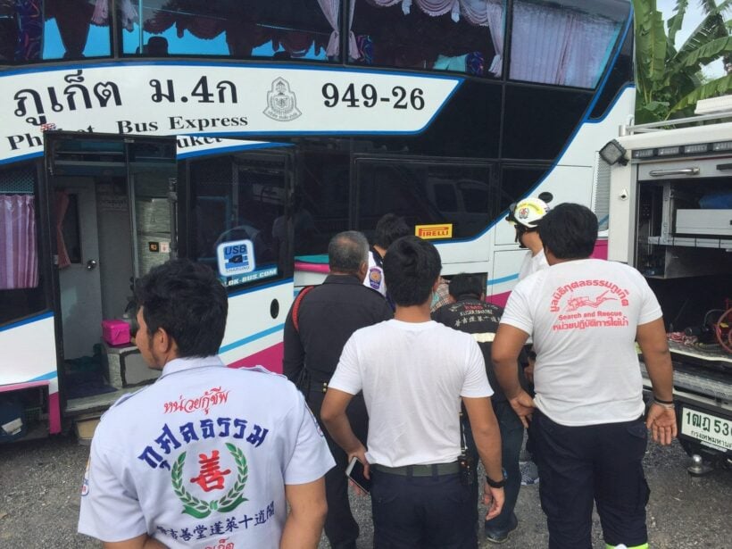 Bus driver dies trying to fix air-brakes in Koh Kaew