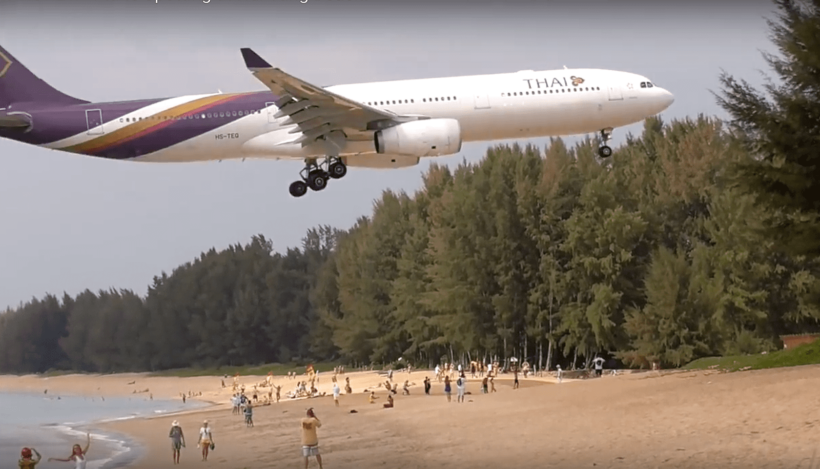 Airport warns of taking photos of landing aircraft at Nai Yang Beach