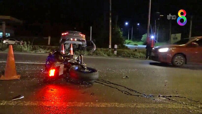 High speed road crash in Korat leave two dead