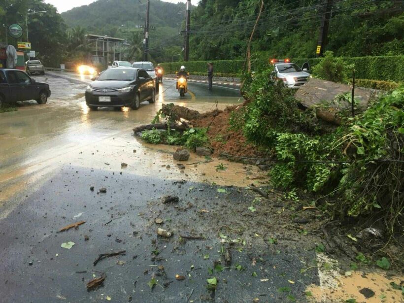 Phuket thunderstorms bring floods and a landslide