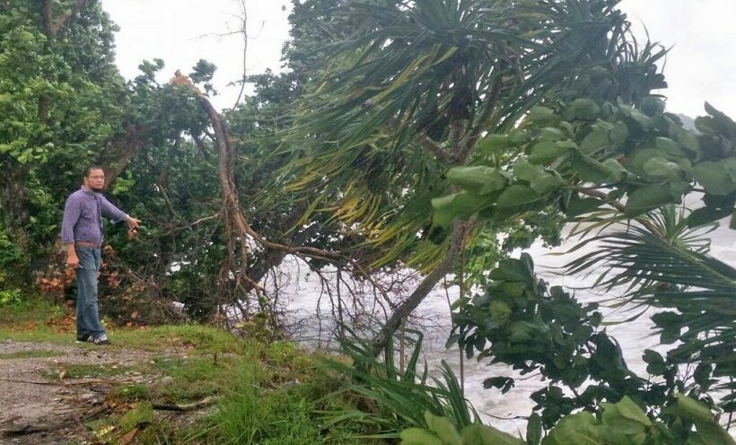 Krabi’s coastline damaged by strong winds and heavy waves