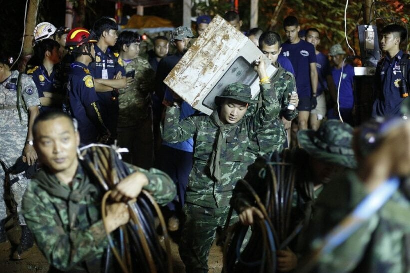 Chiang Rai: UK cave-diving experts get to work. US providing rescue equipment.