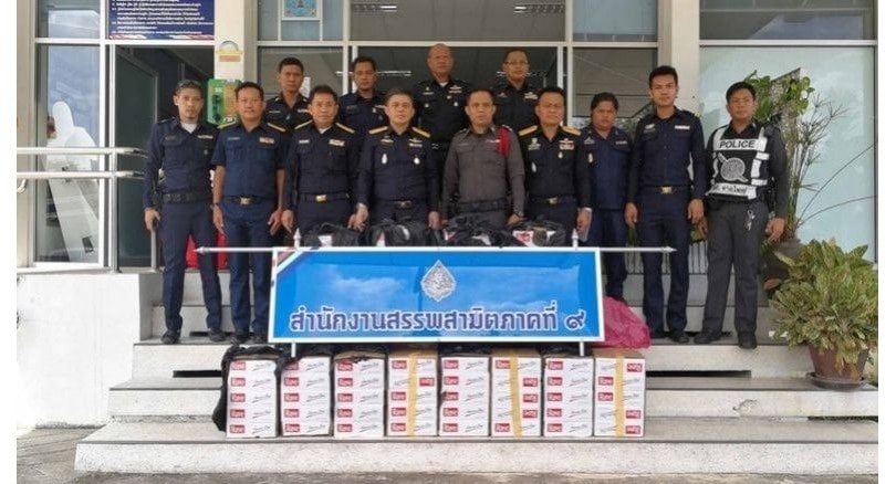 15,000 smuggled cigarette packs seized in Hat Yai