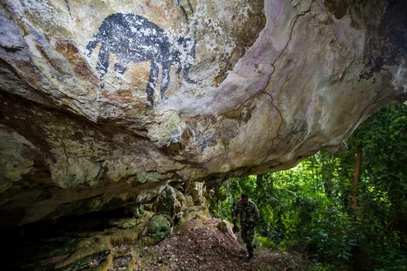 Ancient paintings found in Krabi cave