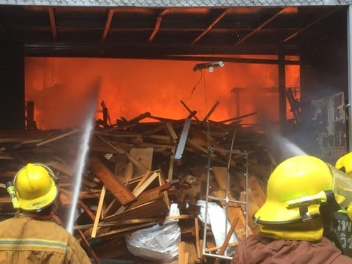 Fire guts furniture warehouse in Wichit