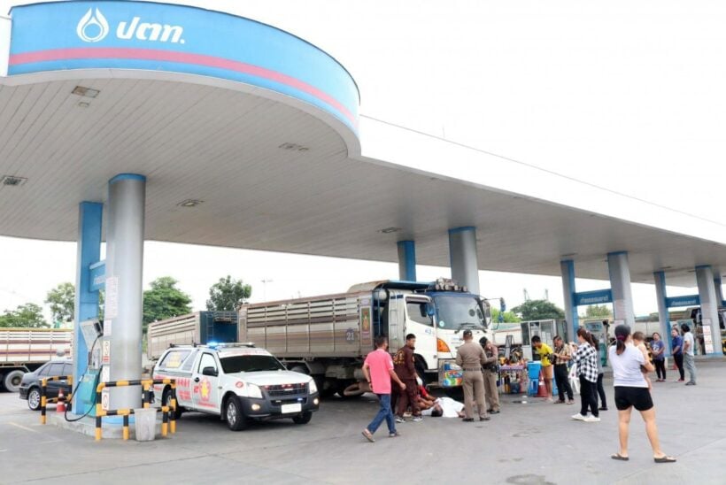 Driver drops dead at petrol station in Nakhon Pathom