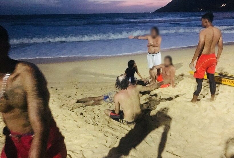 Four Dubai tourists pulled out of the Nai Harn surf