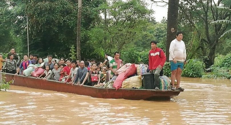 Hundreds of houses flood as Laos dam breached