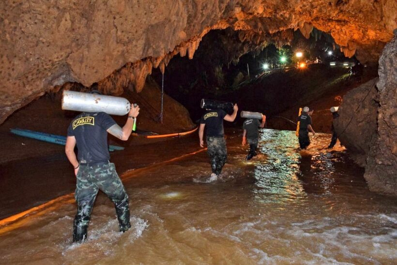 Drilling down into the cave – 100 tunnels drilled so far