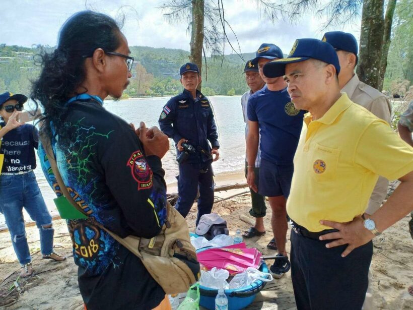 ผู้ว่าฯภูเก็ตลงพื้นจุดพบร่องรอยจระเข้ล่าสุด กำชับเฝ้าระวัง แจ้งเตือนนักท่องเที่ยว | The Thaiger
