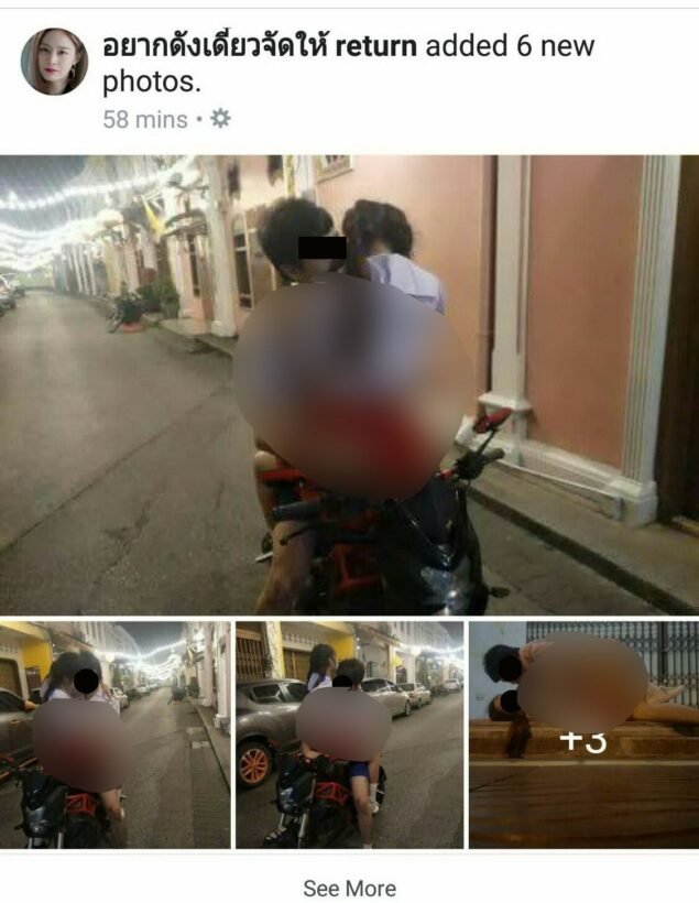 Couples posting obscene photos in Old Phuket Town to meet with police